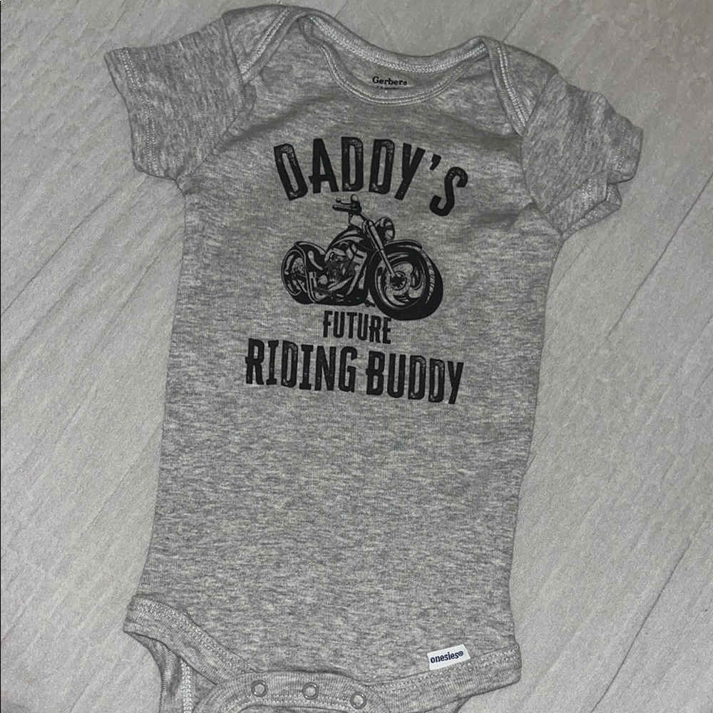 Daddy’s Future Riding Buddy Baby Onesie